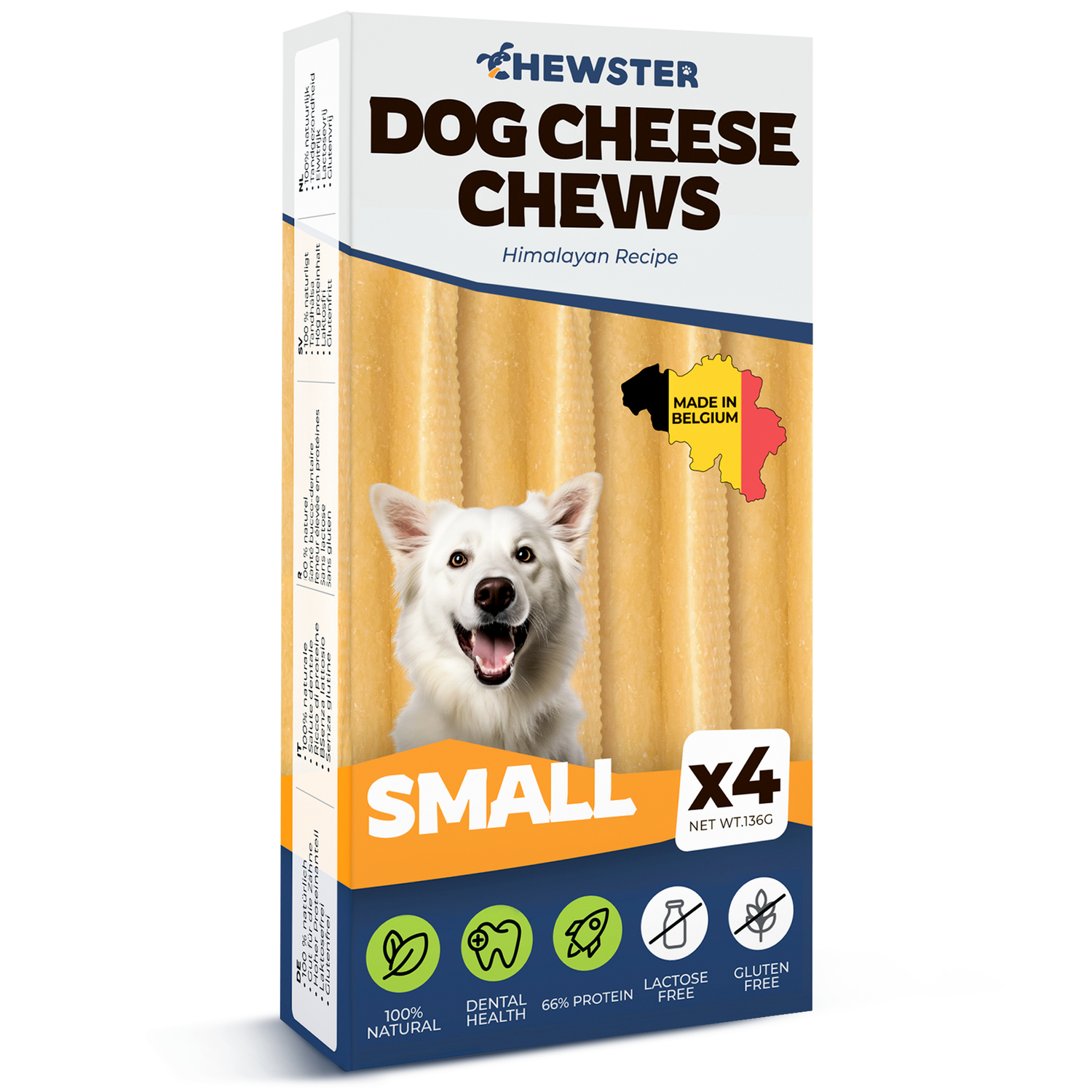 CHEWSTER Natural Cheese Chews For Dogs S size