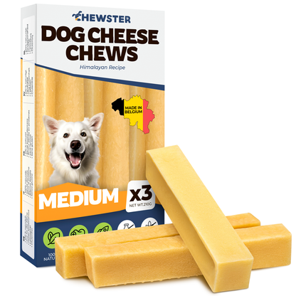 Masticables de queso natural CHEWSTER para perros, tamaño M 