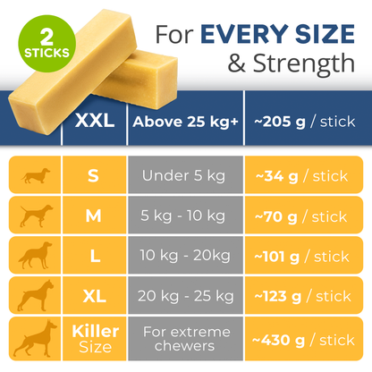 Masticables de queso natural CHEWSTER para perros tamaño XXL