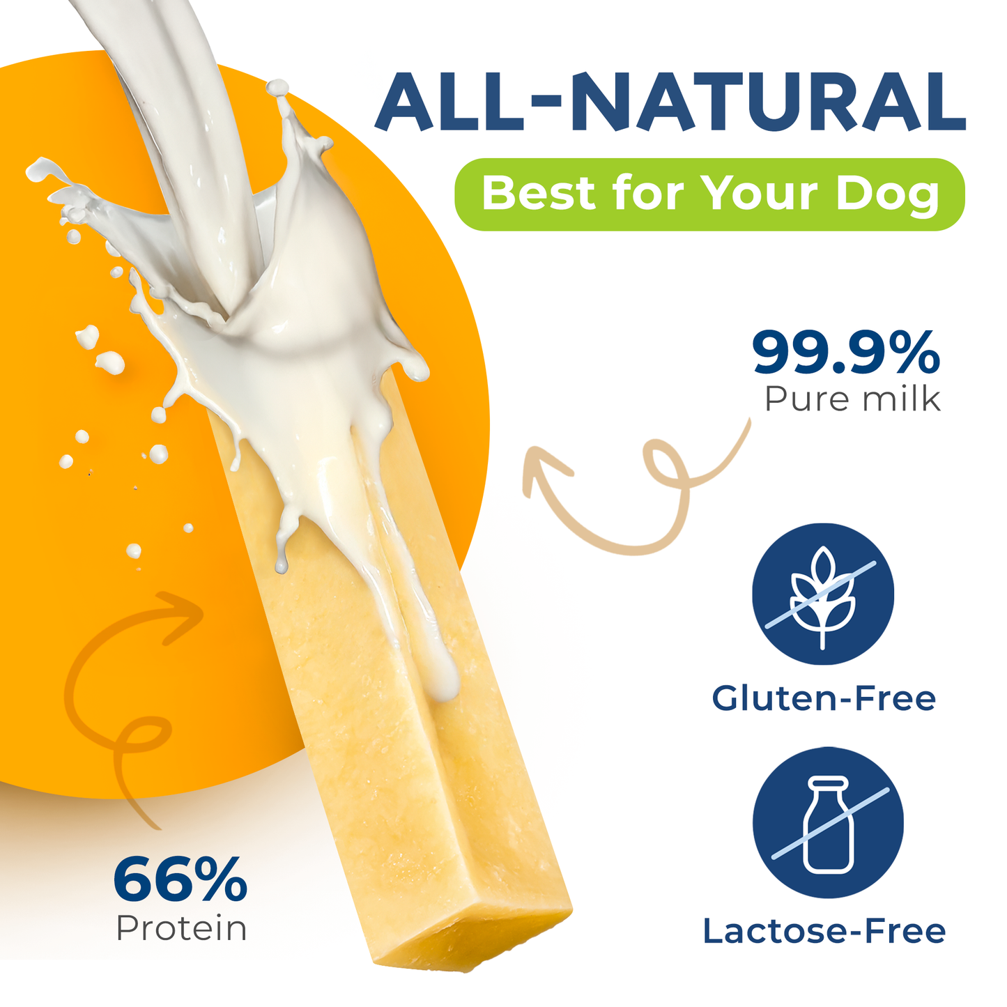 Masticables de queso natural CHEWSTER para perros, tamaño M 