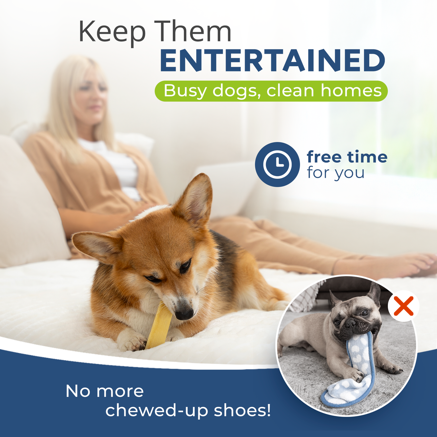 Masticables de queso natural CHEWSTER para perros, tamaño M 